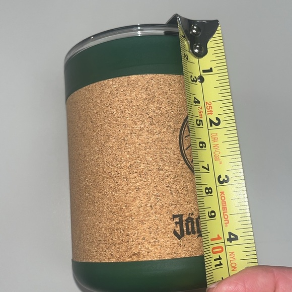 Jagermeister cork, plastic cup cooler with lid small green in color - Picture 5 of 8